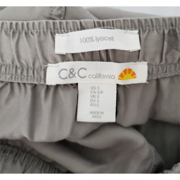 NWTC&C California Gray Star Ankle Zip Drawstring Waist Jogger Pants Size S - Picture 7 of 8